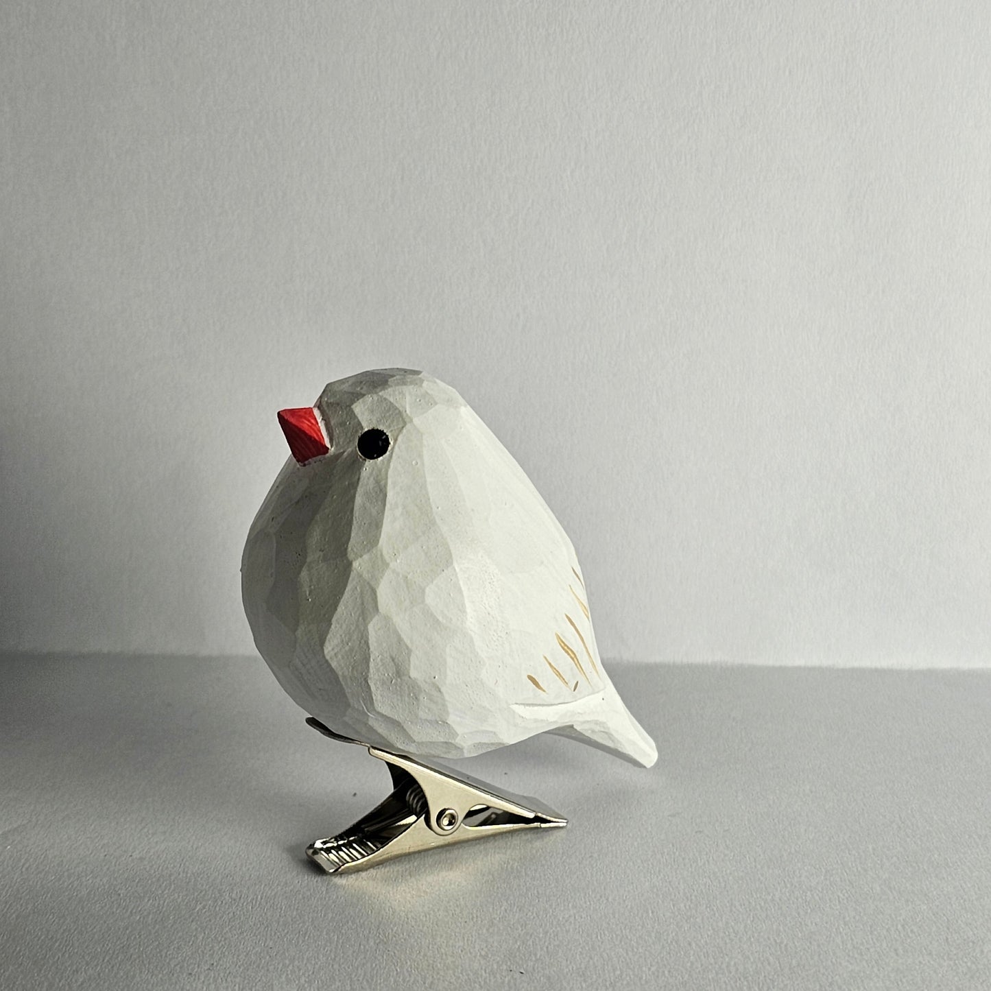 Zebra Finch Bird Clip-on Ornament