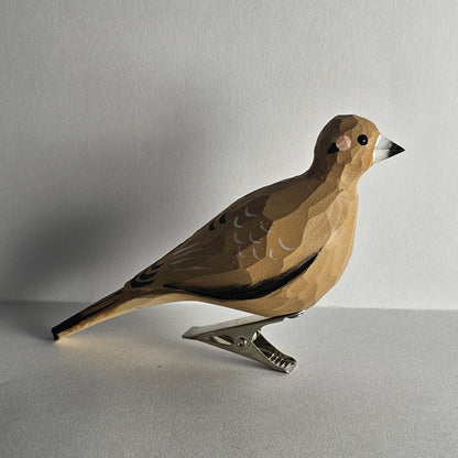 Mourning Dove Clip-on Bird Ornament