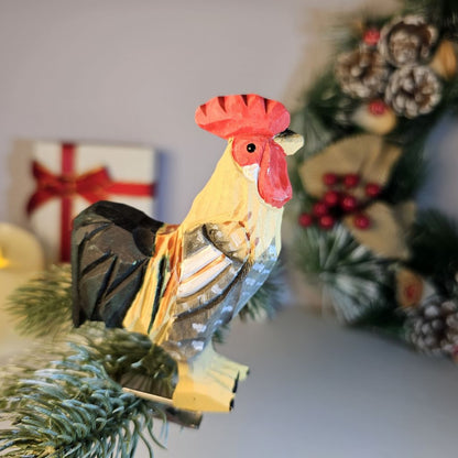 Chicken Wooden Clip-on Christmas Tree Ornament