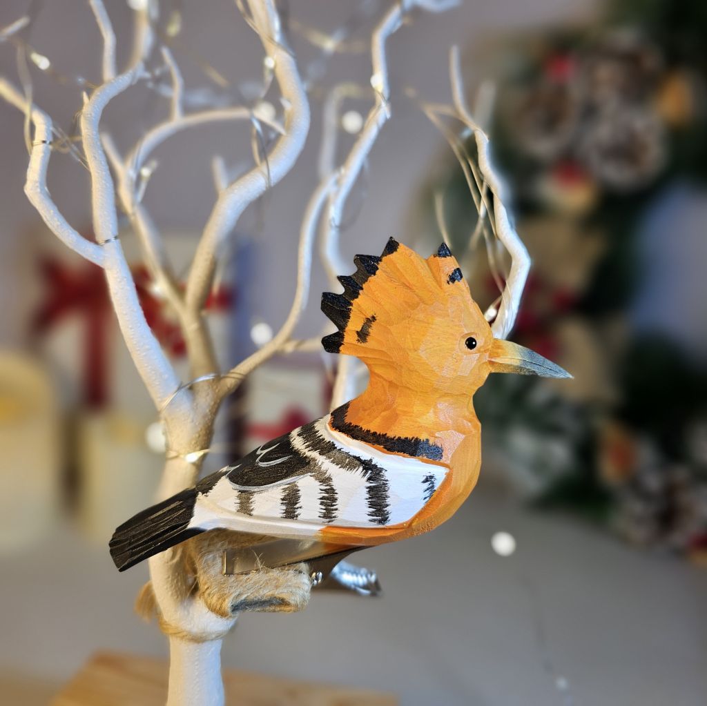 Hoopoe Wooden Clip-on Christmas Tree Ornament