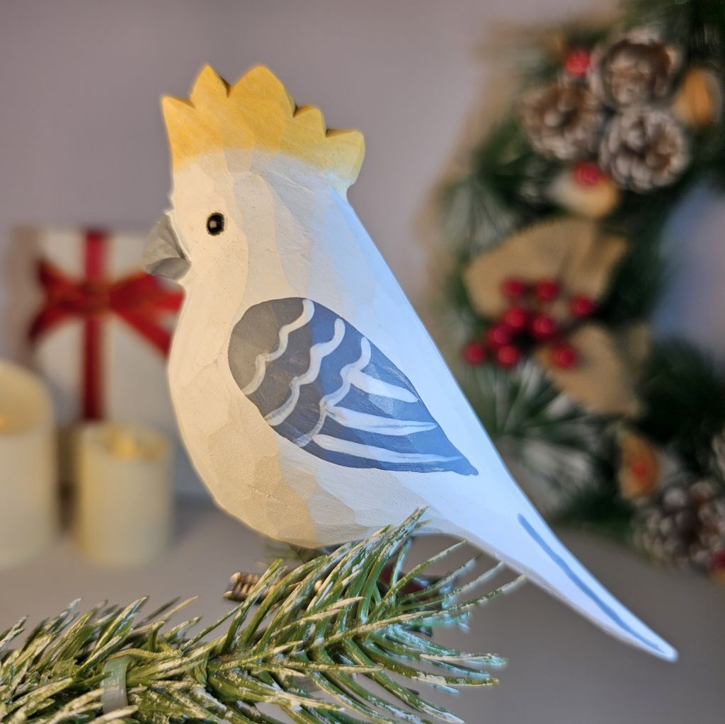 Cockatoo Wooden Clip-on Christmas Tree Ornament