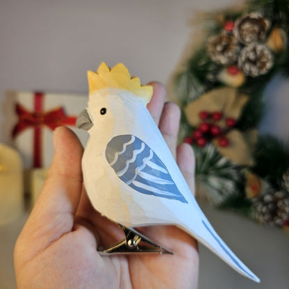 Cockatoo Wooden Clip-on Christmas Tree Ornament