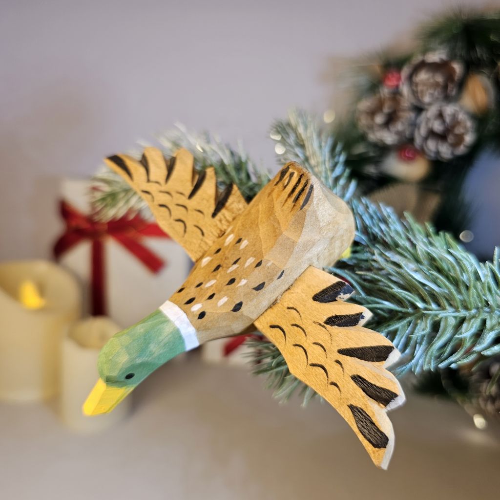 Mallard Wooden Clip-on Christmas Tree Ornament