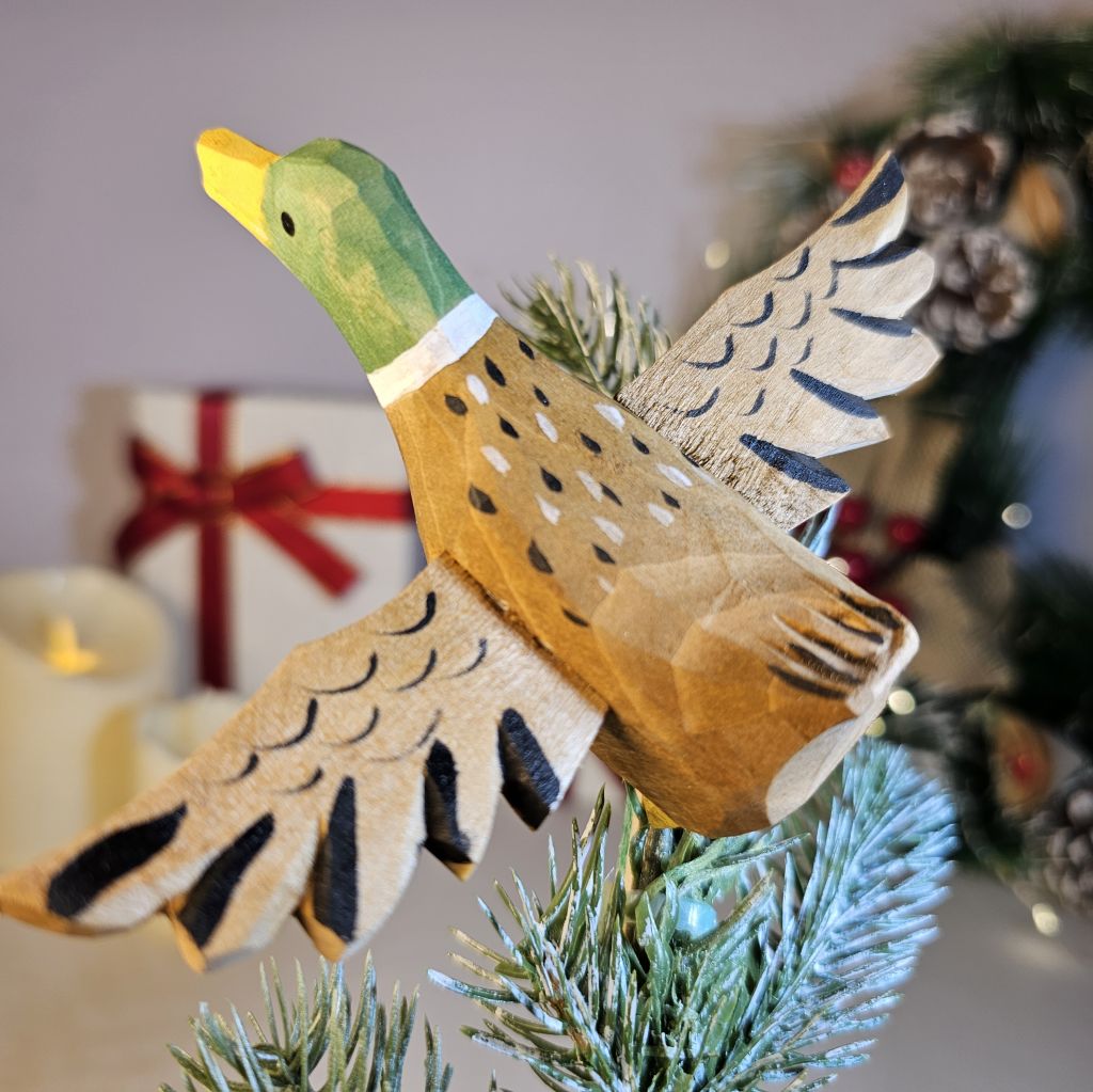 Mallard Wooden Clip-on Christmas Tree Ornament