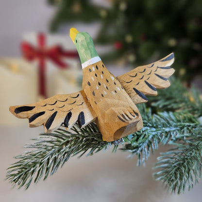 Mallard Wooden Clip-on Christmas Tree Ornament