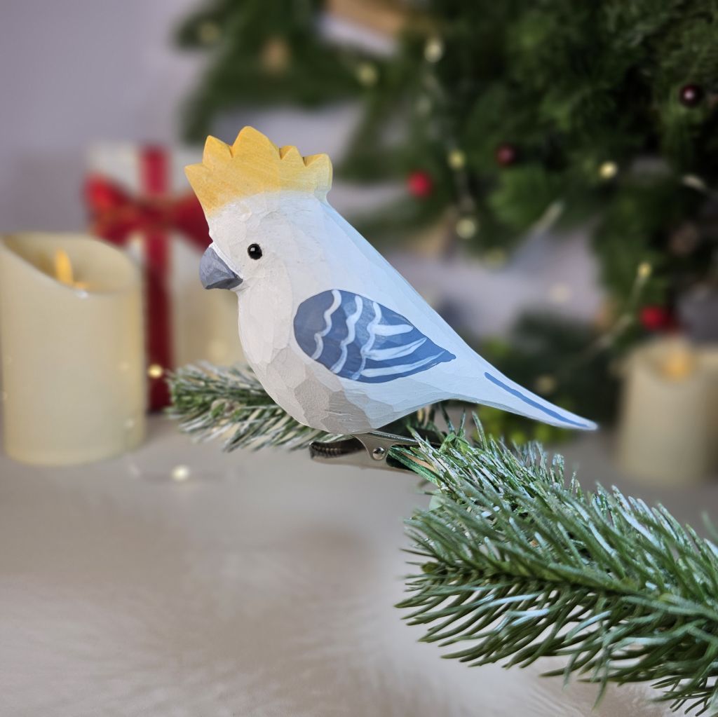 Cockatoo Wooden Clip-on Christmas Tree Ornament