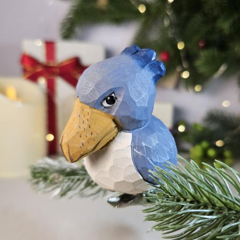 Shoebill Wooden Clip-on Christmas Tree Ornament