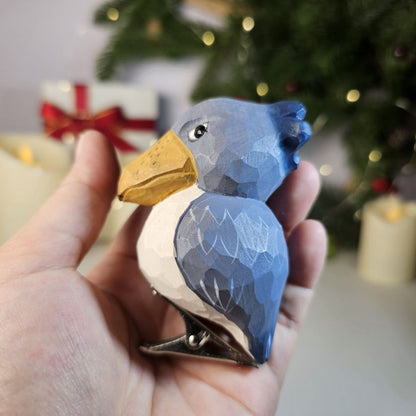 Shoebill Wooden Clip-on Christmas Tree Ornament