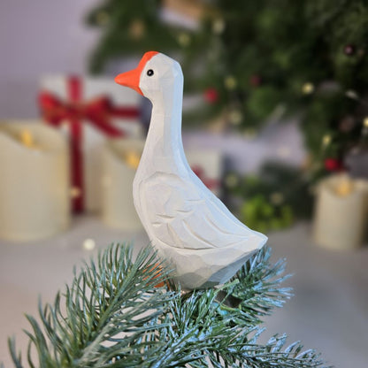 Goose Wooden Clip-on Christmas Tree Ornament