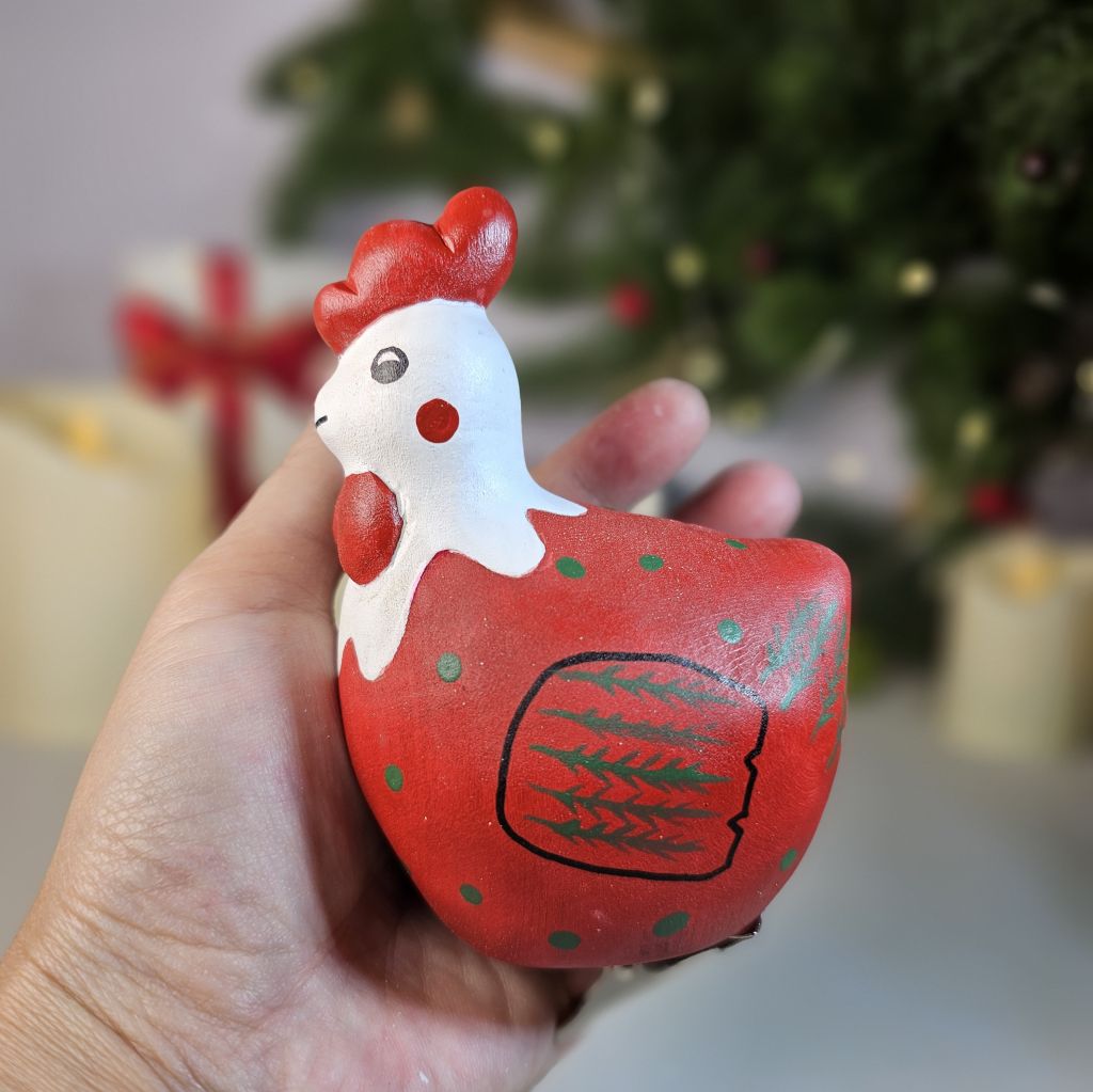 Chicken Wooden Clip-on Christmas Tree Ornament