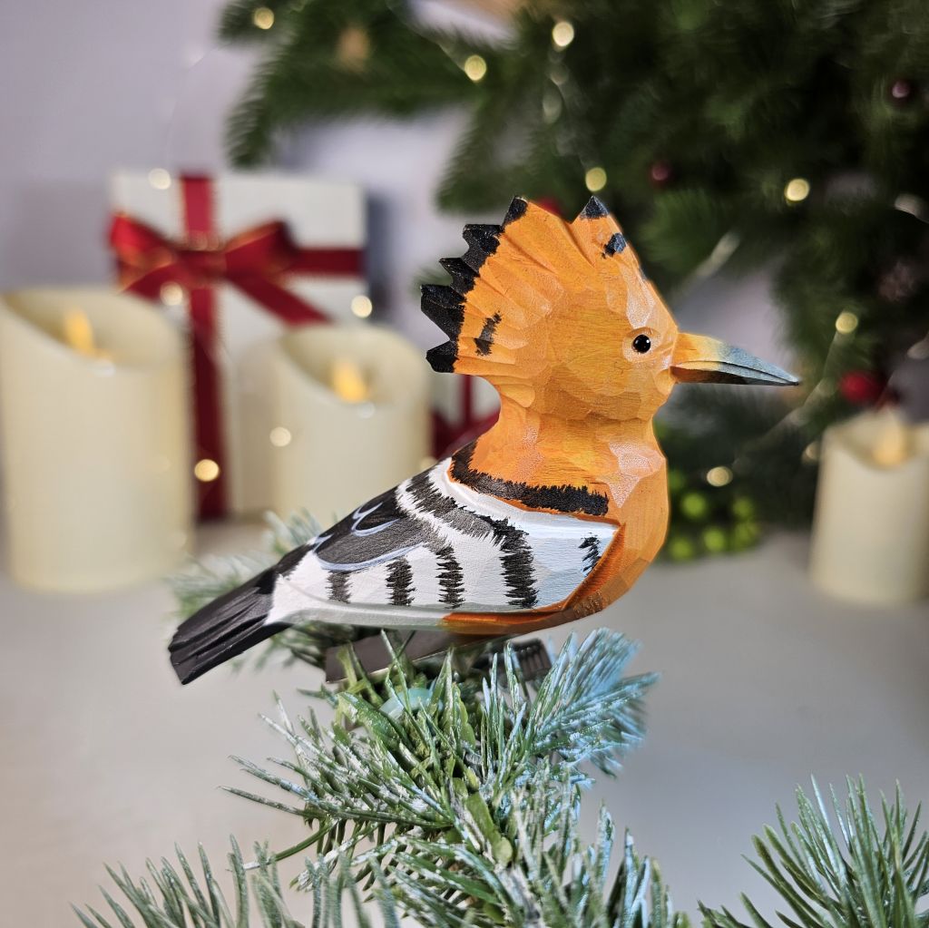 Hoopoe Wooden Clip-on Christmas Tree Ornament