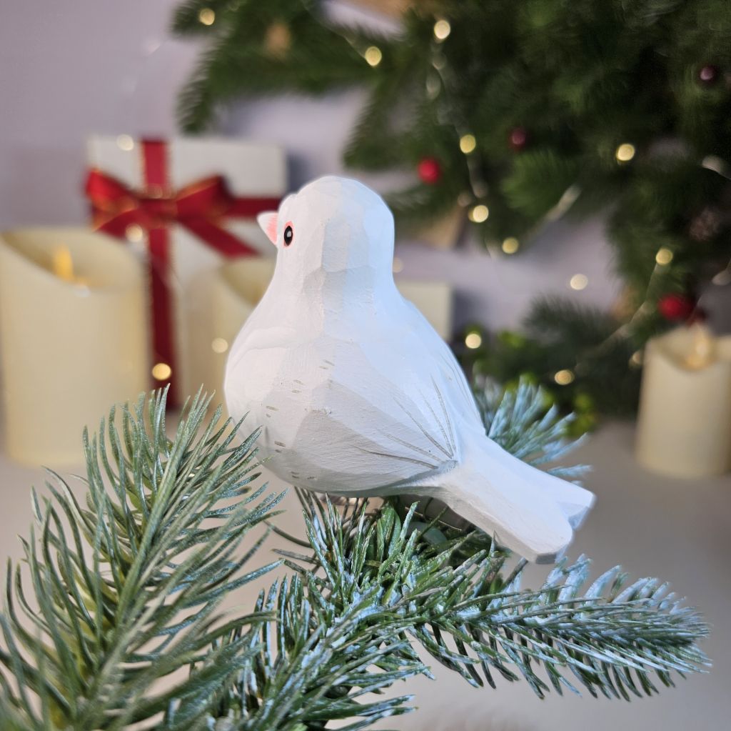 Pigeon Wooden Clip-on Christmas Tree Ornament