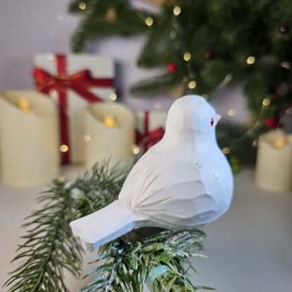 Pigeon Wooden Clip-on Christmas Tree Ornament