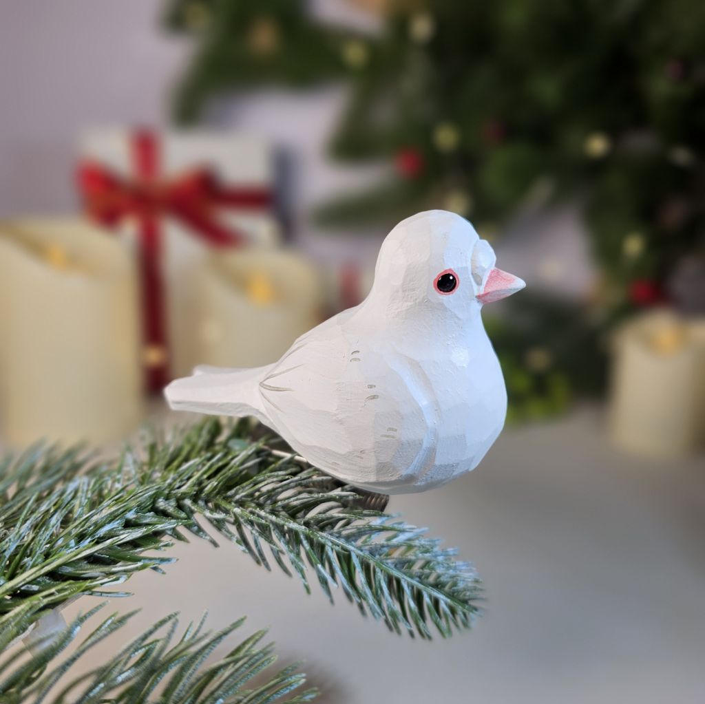 Pigeon Wooden Clip-on Christmas Tree Ornament