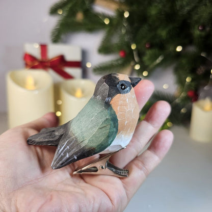 Swallow Wooden Clip-on Christmas Tree Ornament