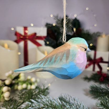 Lilac-Breasted Roller Wooden Hanging Christmas Tree Ornament