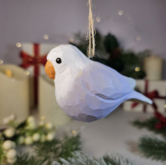 Lovebirds Wooden Hanging Christmas Tree Ornament