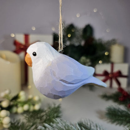 Lovebirds Wooden Hanging Christmas Tree Ornament