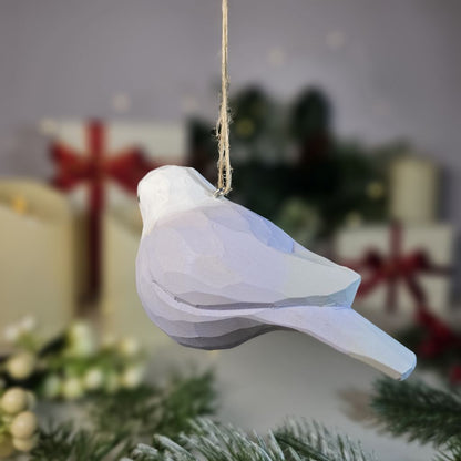 Lovebirds Wooden Hanging Christmas Tree Ornament