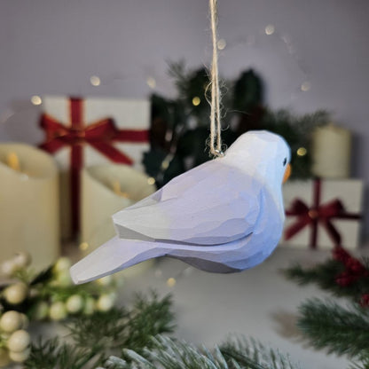 Lovebirds Wooden Hanging Christmas Tree Ornament