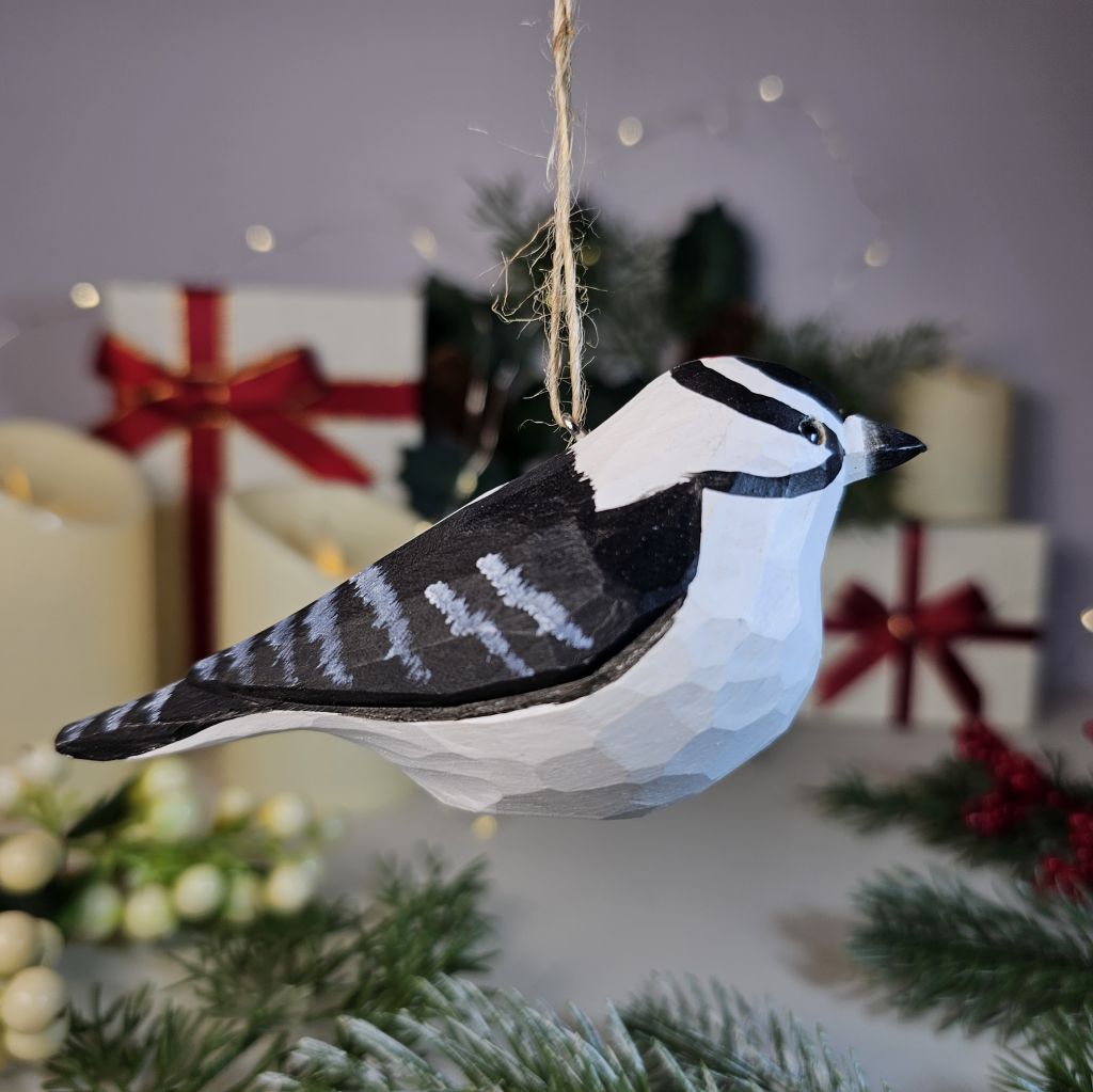 Woodpecker Wooden Hanging Christmas Tree Ornament