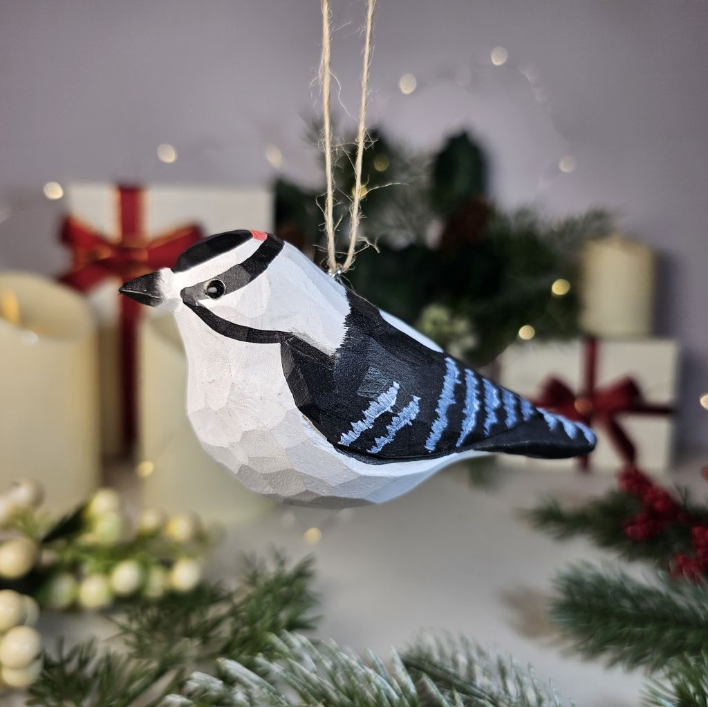 Woodpecker Wooden Hanging Christmas Tree Ornament