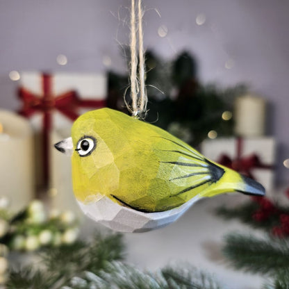 White-Eyes Wooden Hanging Christmas Tree Ornament