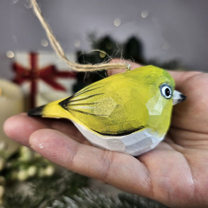 White-Eyes Wooden Hanging Christmas Tree Ornament