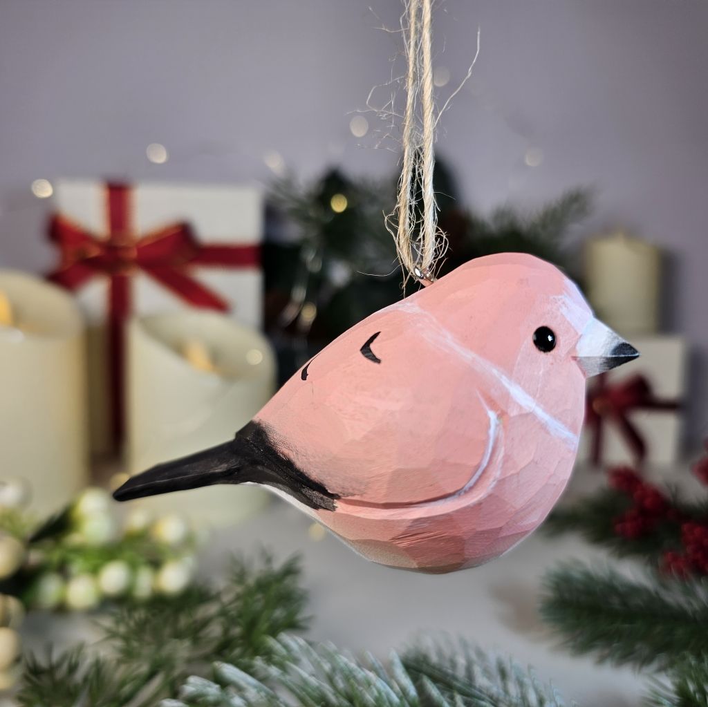 Rosefinch Wooden Hanging Christmas Tree Ornament