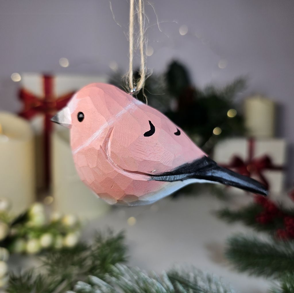 Rosefinch Wooden Hanging Christmas Tree Ornament