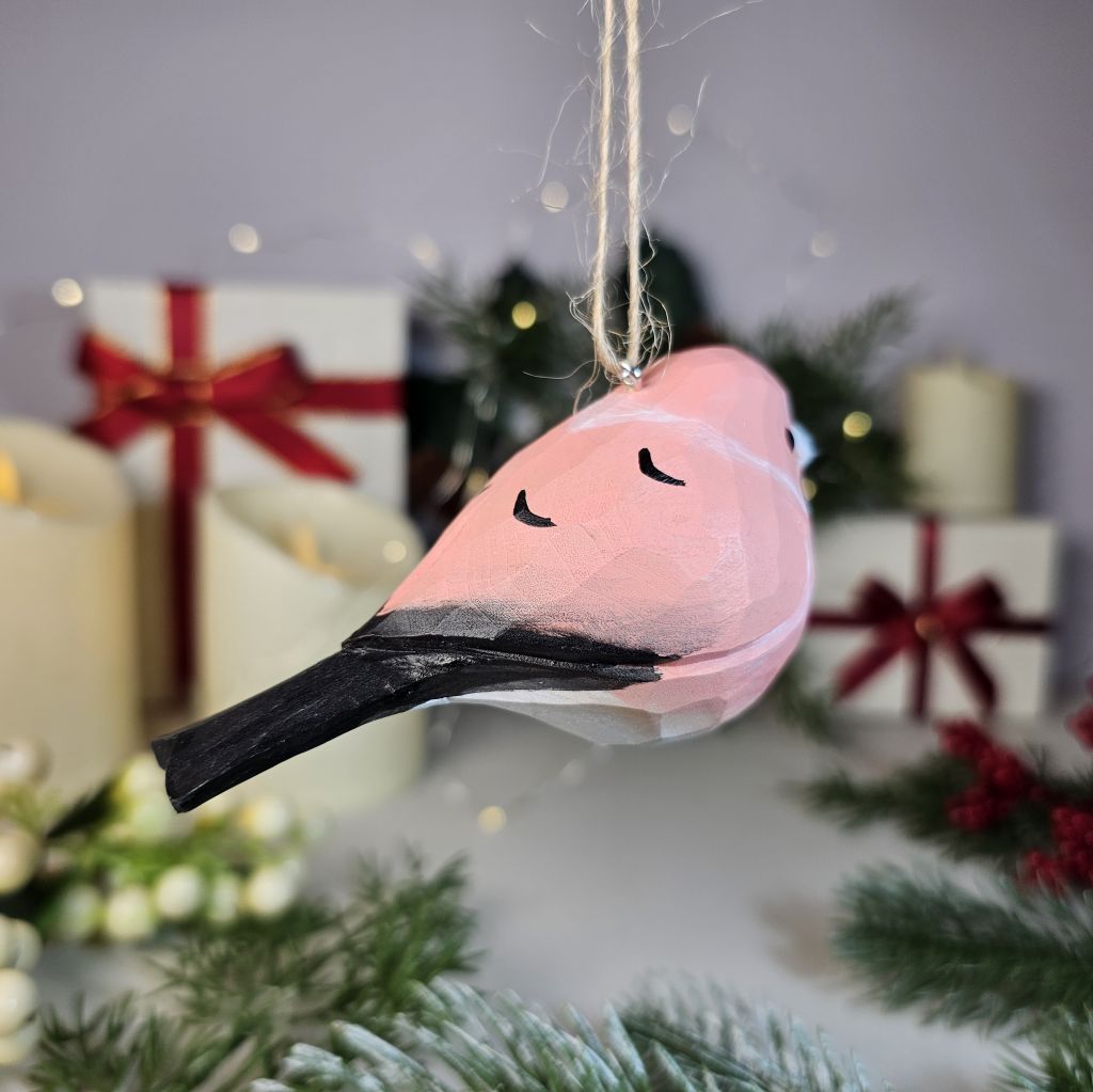 Rosefinch Wooden Hanging Christmas Tree Ornament