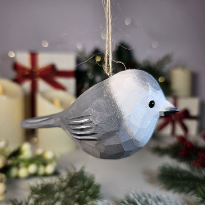 Canada Jay Wooden Hanging Christmas Tree Ornament