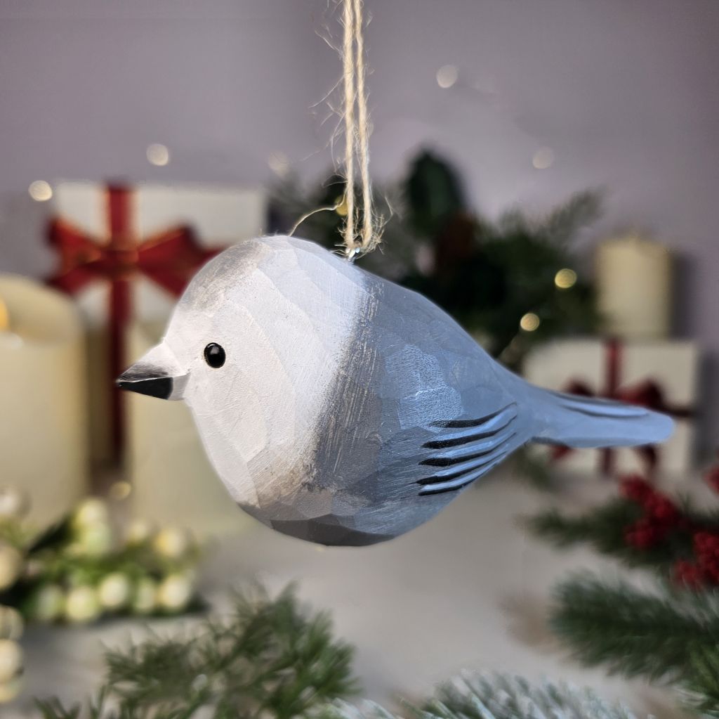 Canada Jay Wooden Hanging Christmas Tree Ornament