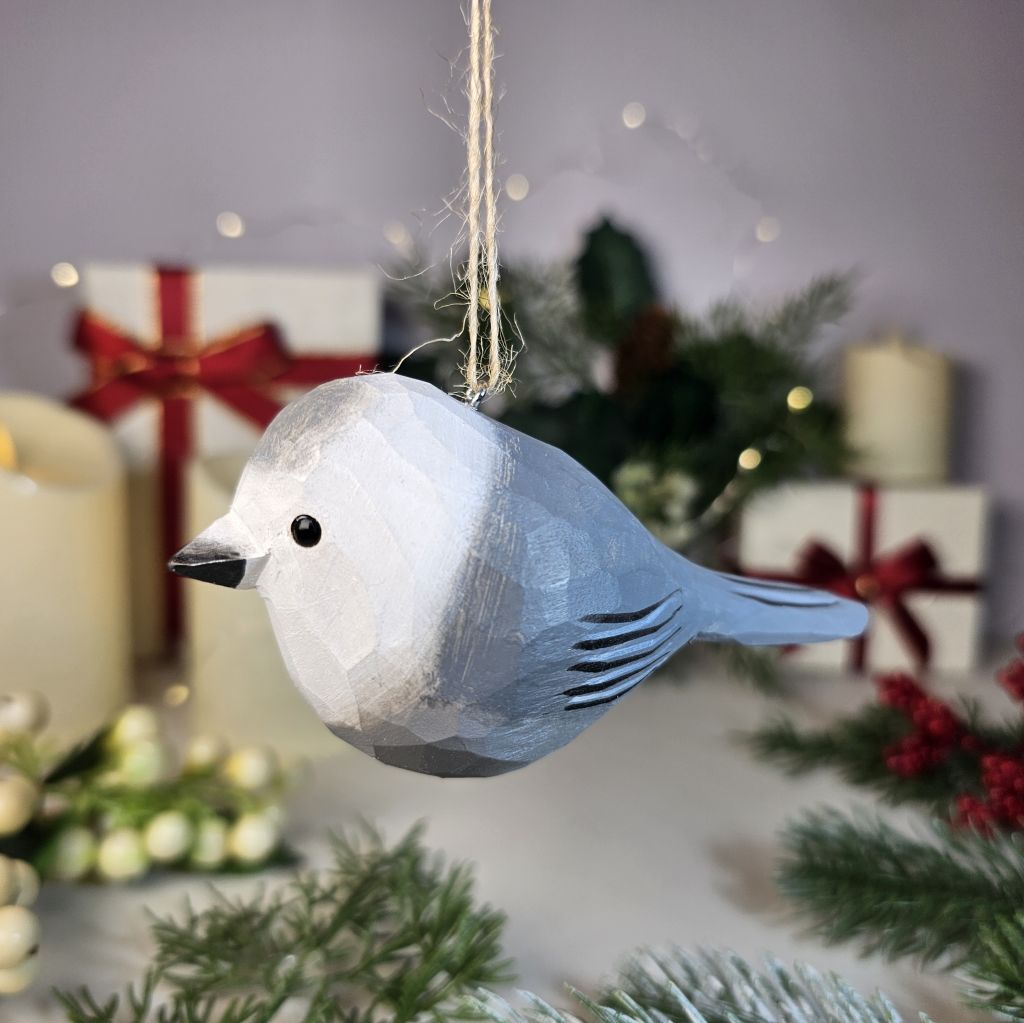 Canada Jay Wooden Hanging Christmas Tree Ornament