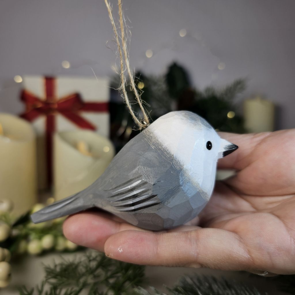 Canada Jay Wooden Hanging Christmas Tree Ornament