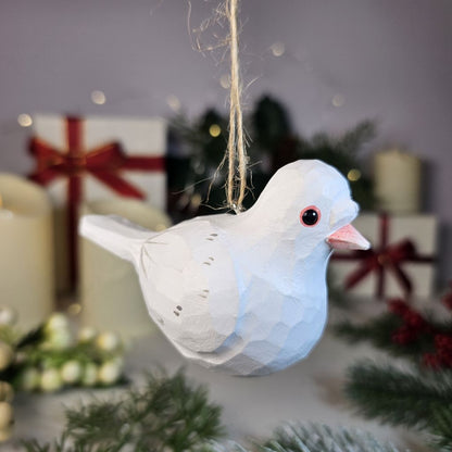 Baby Pigeon Wooden Hanging Christmas Tree Ornament