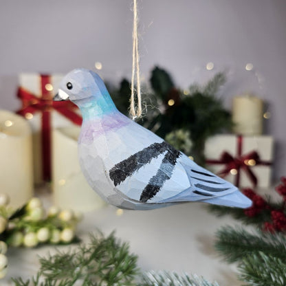 Pigeon Wooden Hanging Christmas Tree Ornament