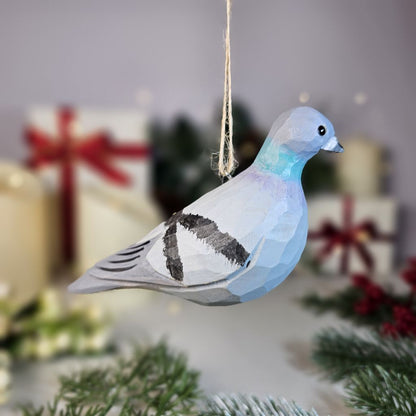 Pigeon Wooden Hanging Christmas Tree Ornament