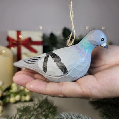 Pigeon Wooden Hanging Christmas Tree Ornament