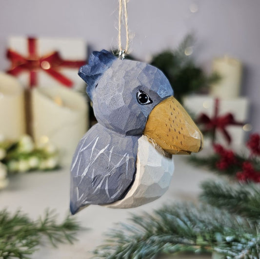 Baby Shoebill Wooden Hanging Christmas Tree Ornament