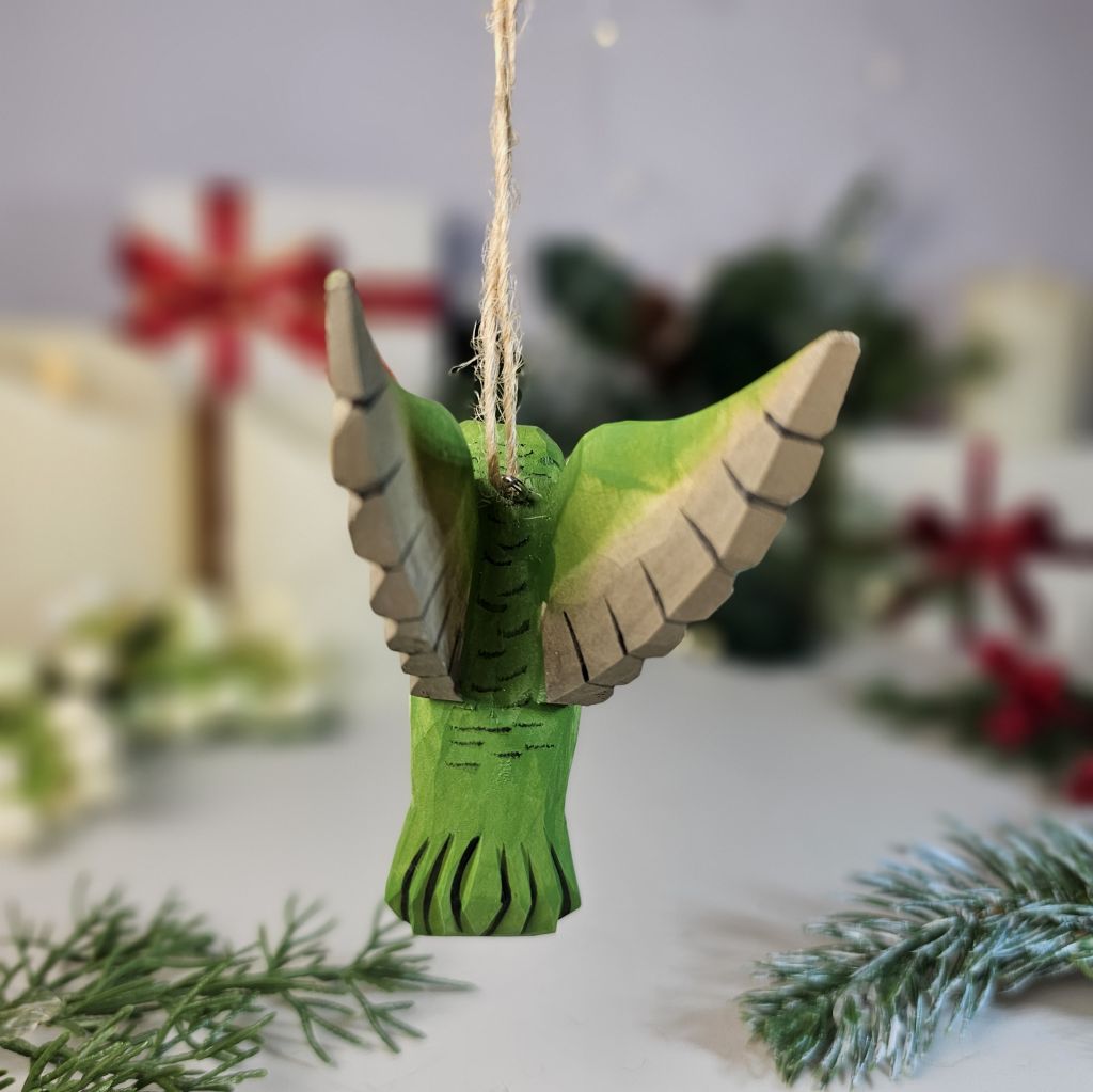 Hummingbird Wooden Hanging Christmas Tree Ornament