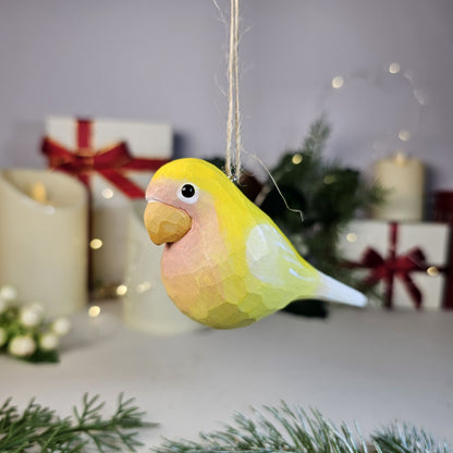 Parakeet Wooden Hanging Christmas Tree Ornament