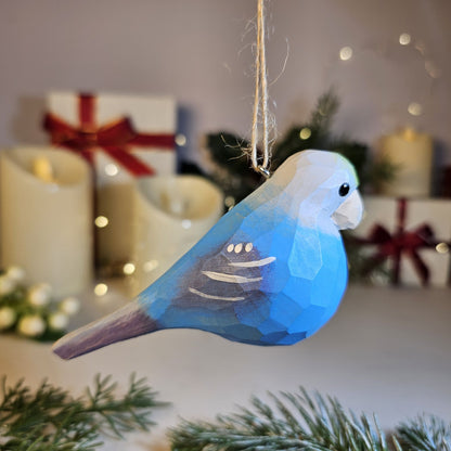 Parakeet Wooden Hanging Christmas Tree Ornament