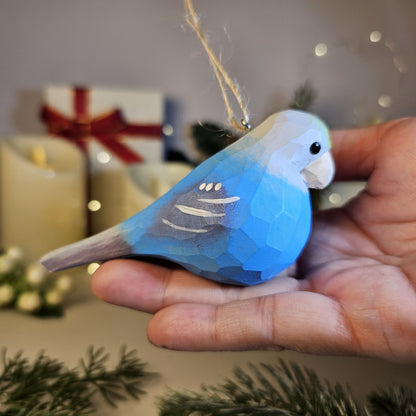 Parakeet Wooden Hanging Christmas Tree Ornament