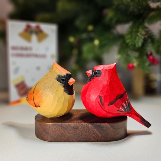 Cardinal Couple Figurine Perfect Holiday or Romantic Gift - Gift Box included