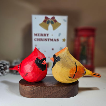 Cardinal Couple Figurine Perfect Holiday or Romantic Gift - Gift Box included