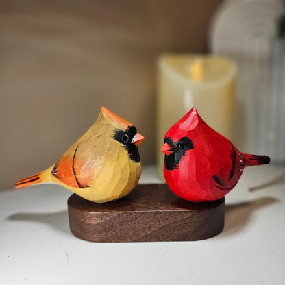 Cardinal Couple Figurine Perfect Holiday or Romantic Gift - Gift Box included