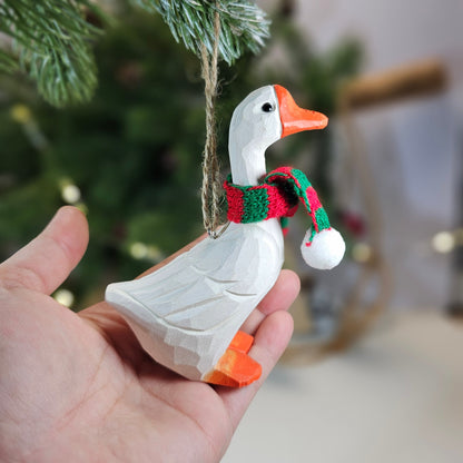 Goose with Scarf Hanging Christmas Tree Ornament – Gift Box Included