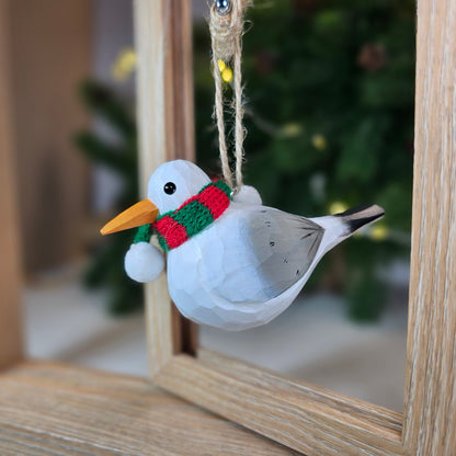 Seagull with Scarf Hanging Christmas Tree Ornament – Gift Box Included