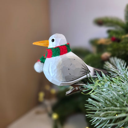 Seagull with Scarf Hanging Christmas Tree Ornament – Gift Box Included